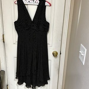 Black with small polka dot dress
